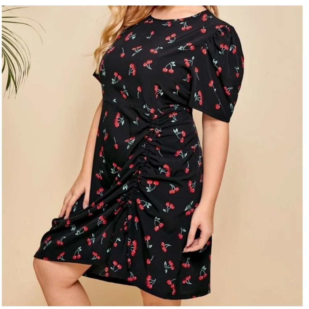 🍒 Cherry Print Midi Dress 🍒